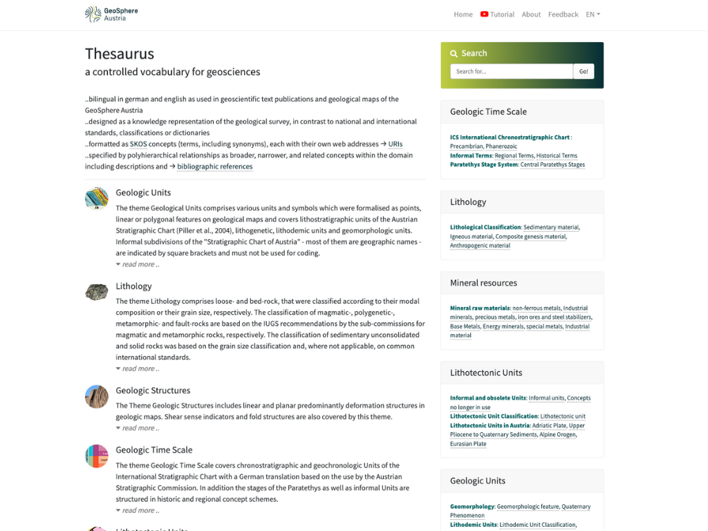 GeoSphere Thesaurus